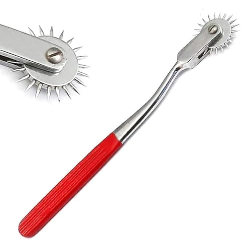 PC Rotating SPUR RED WARTENBERG Pinwheel Chrome Plated
