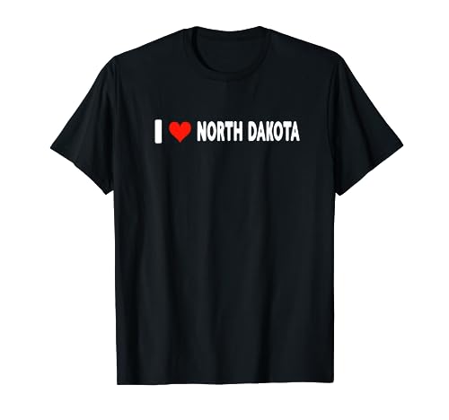 I Love North Dakota - Cuore viaggio vacanza vacanza Maglietta