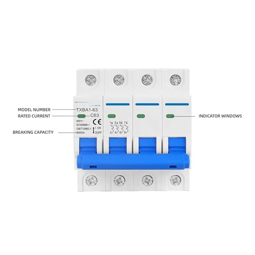 Disyuntor magnetotérmico 4P 40A para protección de sobrecarga AC 2