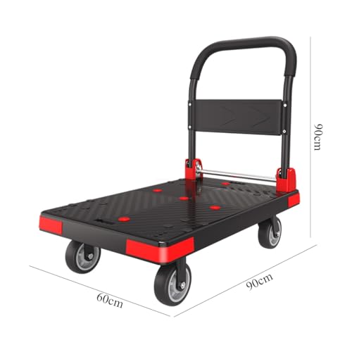 Carretilla Plataforma 500KG 90x60x90cm con Ruedas TPR miniatura 2