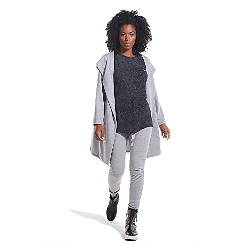Cardigan Sobretudo Brohood Feminino Moletom Com Capuz Cinza GG