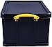 Really Useful Kunststoff-Aufbewahrungsbox recycelt robust stapelbar 64 Liter, Schwarz, 440 x 710 x 310 mm