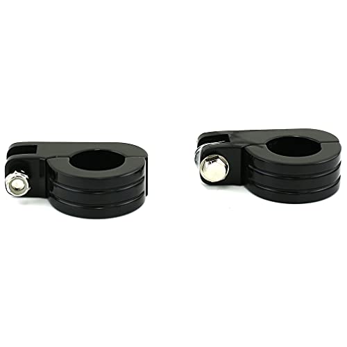 Nhpj 1 1/2" (38Mm) Highway Foot Peg P-Clamp Mounting Kits Compatible With Harley Touring Road King Engine Bars-Black #TOP1