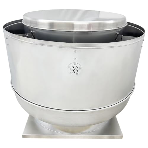 Ventilador de techo centrífugo industrial de extracción 220V 3 fases | Carcasa de aluminio, IP55 resistente al clima, flujo de aire 13,930–24,390 m3/h, para bodegas, talleres, restaurantes y estacionamientos miniatura 5