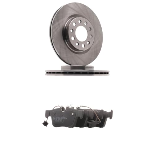RIDEX Kit de discos de freno y pastillas 3405B2207 Eje trasero sin tornillos ventilación interna
