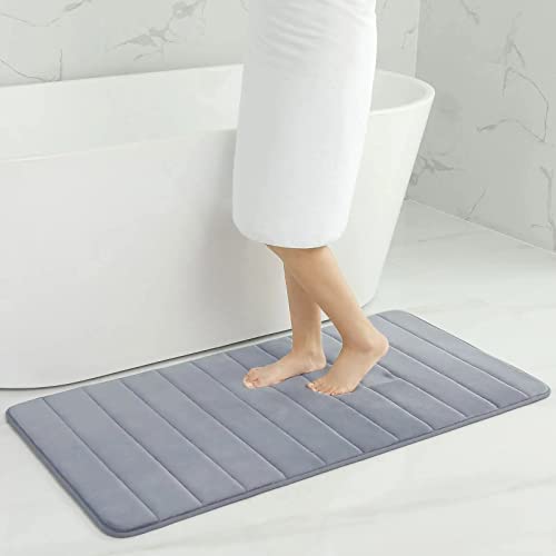 Homaxy Memory Foam Badezimmer Badeteppiche Saugfähige Rutschfester Badvorleger Waschbar Badematte -...