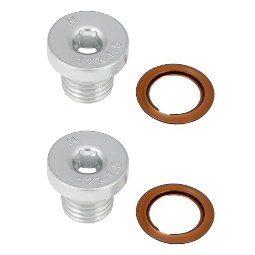 VGOL 2 Unidades Tapón de Drenaje del Cárter de Aceite de Coche M12 X 1,5 N90965401 Compatible con Audi Y Compatible con Mercedes CLS