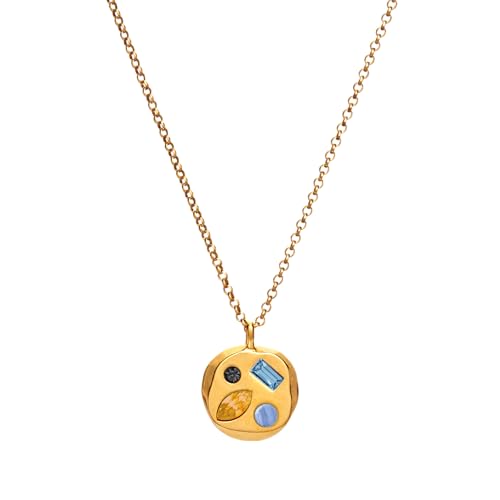 Birthdate 14k Gold Necklace for Women, The November Fifthteenth Pendant - 16-20in Adjustable 14 Karat Gold Chain with Lobster Clasp - Cadenas de Oro 14k Puro Para Mujer, Ladies Jewelry Birthstone