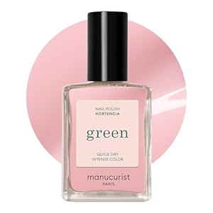 Manucurist Green Nail Polish Hortencia – Natural Classic 9-Free Vegan and Plant-Based (84%) – Manicure & Nail Care – 0.5 fl oz