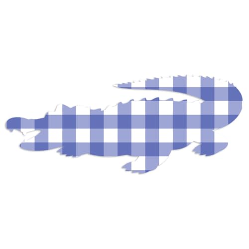 Croc Crocodile Gator 7" x 17 Gingham