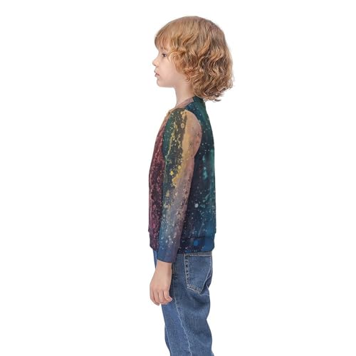 Rainbow GlitterChildren's Casual Pullover Sweatshirt Loose Fit10-12Y3