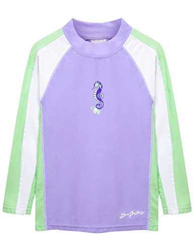 Image of Girls Long Sleeve Rash Guard 12 mos - 12 yrs, UPF 50+ Sun Protection