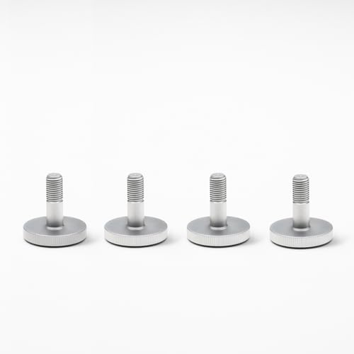 konektra Juego de 4 pies de nivelación para USM Haller, color negro, material: cromo mate