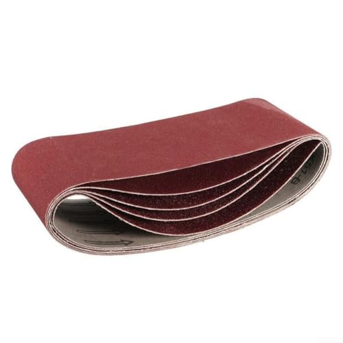 Vasiumic Bandas de lijado de 75 x 457 mm, paquete de 5 unidades de óxido de aluminio de grano 40-800, abrasivos para madera, metal y plástico (5 unidades, grano 60)