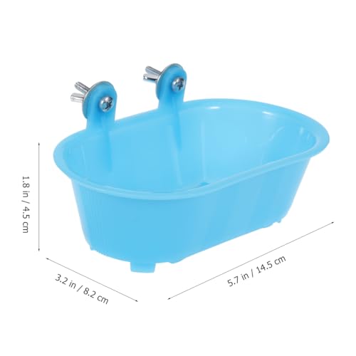 Image of POPETPOP Bird Bathing Tub for Birds Parrot Bathtub with Bottom Mirror Fun Bird Shower Pool for Parakeets and Munia Lightweight and Durable Design