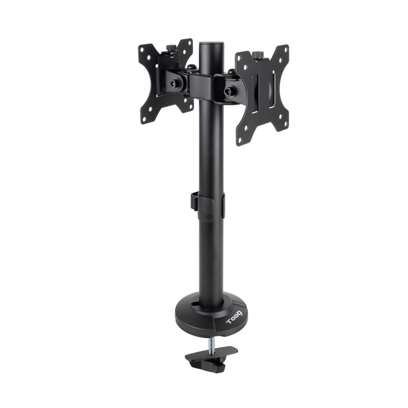 Support de table en acier pour 2 écrans robustesse et design