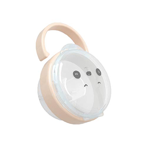 Mentin Boîte De Rangement Pour Tétine Bébé Motif De Panda De Dessin Animé Sucettes Tétine Boîtes à Poussière Transparentes Portable (Couleur d'abricot)