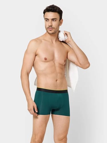 Image of Bummer Men's Finest Modal Underwear with Ultra Soft 4-Way Stretch Fabric for Ultimate Comfort - Anti-Bacterial & Breathable Solid Trunks Innerwear Combo Pack for Men