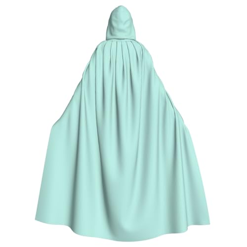 Cape à capuche grand style - Vêtement long motif bleu clair premium