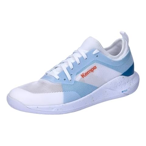 Kempa Unisex Sports Shoes, White Blue, 8 US Women Cover