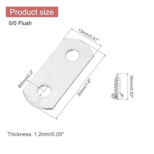 Image of uxcell 35 Pcs 0 /0 Flush Canvas Clips, Picture Framing Mirror Clips Z Shape Canvas Painting Mounting Clips with 2 Mounting Holes with Screws, Silver