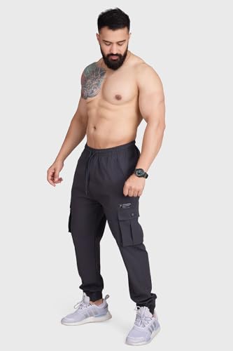 Image of FUAARK Script Regular Fit Sports and Gym Mens Cargo Joggers