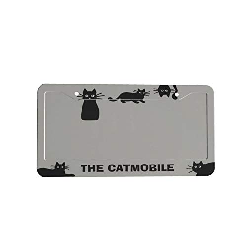 License Plate for Cars The Catmobile Cool Black Cats Custom Cat Lover Metal License Plate Decorative Car Front License Plate Metal Car Plate