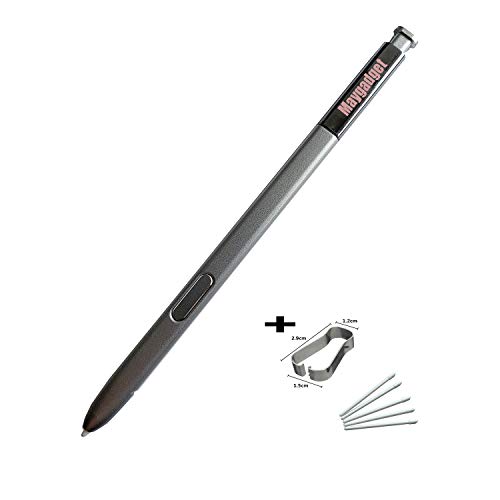 Maygadget Note 8 Replacement S Stylus Pen Pointer Pen for Samsung Galaxy Note 8 Note8 +Replacement Tips/Nibs-Silver