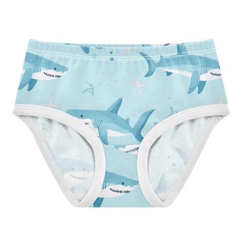Wusikd Sharks Starfish Girls' Underwear Cotton Girls Briefs Soft Toddler Underwear 2T