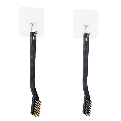 12Pcs Mini Wire Brushes, Stainless Steel & Brass Brush Set, Curved Handle Scratch Brush For Automotive, Cleaning Welding Slag And Rust #TOP3