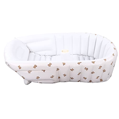Baignoire gonflable, baignoire pour bébé mignonne douce exquise avec tube de dégonflage pour salon à la maison pour pour tout-petit(Ours d'amour) Cover