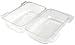 MT Products Disposable Plastic Hinged Loaf Containers - Durable Small Hoagie Container – Inside Dimensions of 6.6