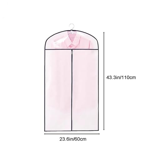 Hanging Garment Bags with Clear Window for Suits, Jackets & Dresses - 35.4in/90cm Gray Clothes Storage Bags for Organizing & Protecting Apparel2