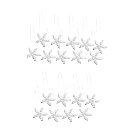 Horquillas de estrella de mar de aleación plata con gemas de imitación de alta fidelidad