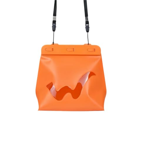 Bolsa seca impermeable KIMUDO, color naranja, correa ajustable, 7.48x7.87 pulgadas, interior sellado, base antideslizante, para deportes acuáticos