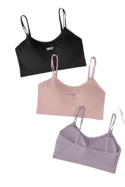 Womens Cotton Padded Wirefree Sports Activewear Fashionable Running, Gym Dailywear Bra | Pack 3 | Assorted Multicolours-picture-21