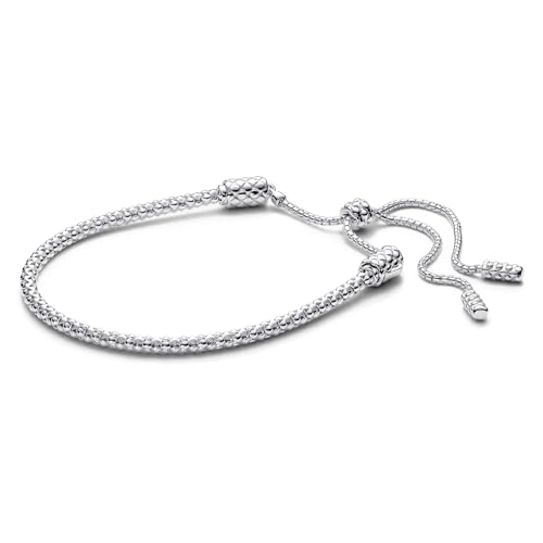 Thumbnail - PANDORA Moments Schiebeverschluss-Nietenarmband mit Schieberegler aus Sterling Silber, Kompatibel Moments, Größe: 28cm, ...