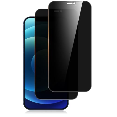 YLK 2 Pezzi Privacy Pellicola Protettiva per iPhone 12/iPhone 12 Pro, Copertura Totale Vetro Temperato Completa Film AntiSpy per iPhone 12 e iPhone 12 Pro (6,1 pollici) (2 Pezzi)