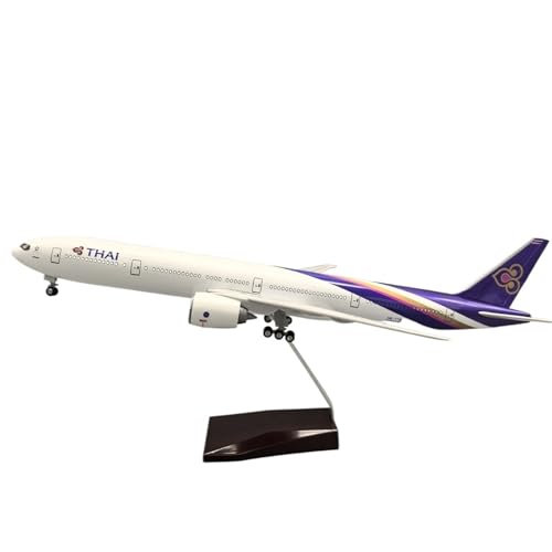 Boeing 777 en miniatura Thai Airways con luz para decorar despachos y salones elegantes de 47cm