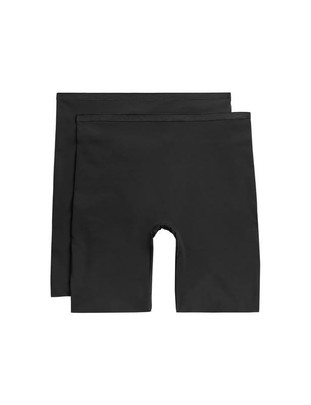 marks & spencer Womens Polyamide Blend Solid High Rise Cycling Short (Pack of 2)-picture-40