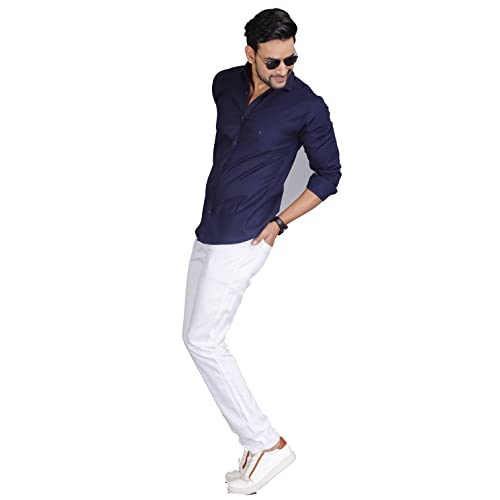 Image of Man Slim Fit Cotton Casual Shirt