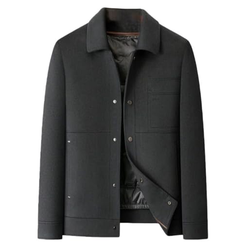Veste de travail courte en laine double face luxe et duvet pour homme