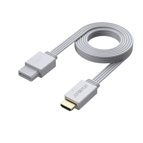 Image of AUTOUTLET Wii to HDMI Cable Converter, 1080P, 6.5ft /2M for Full HD Device