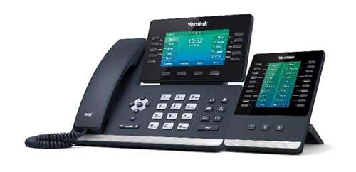 Image of Yealink T54W IP Phone, 16 VoIP Accounts. 4.3-Inch Color Display. USB 2.0, 802.11ac Wi-Fi, Dual-Port Gigabit Ethernet, 802.3af PoE, Power Adapter Not Included (SIP-T54W) (Pack of 5)