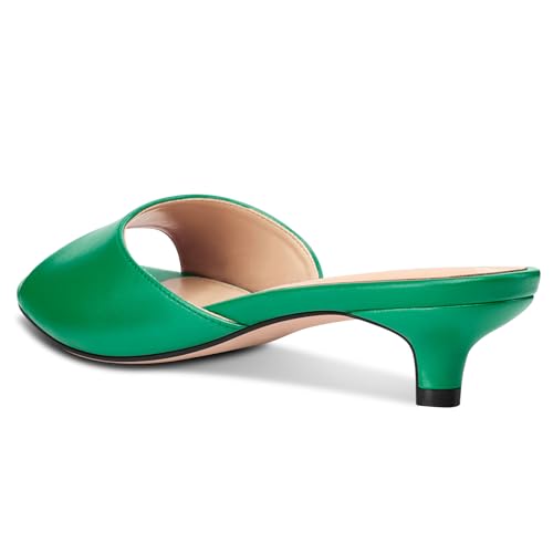 Image of TNYNFBEB Womens Low Kitten Heel Open Toe Sandals Mules Shoes Slingback Prom Party Dress Summer 1.4 Inches Heels