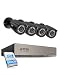 ZOSI Security Cameras System 8Channel 4-in-1 1080N CCTV DVR Recorder with 1TB Hard Drive and (4) x1080P 1920TVL HD Weatherproof Surveillance Cameras with Night Vision, Motion Alert,PC Remote Access