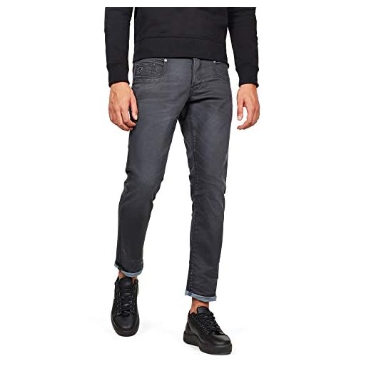 G-STAR RAW Herr tapered fit jeans radar dragkedja rak, Grå (torr vaxad grus 7607-a947), 28W x 30L