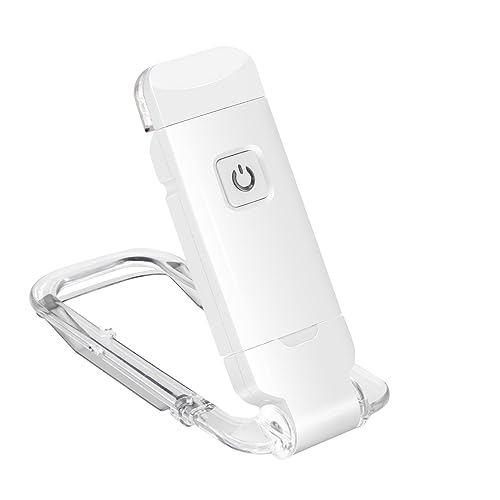 Image of LUXSWAY USB Rechargeable Book Light for Reading,Small Book Reading Lights in Bed,Clip On Bookmark Kids Lights for Bed,Brightness Adjustable for Eye Care,2 4000K and 2 1550K LEDs for Bookworms