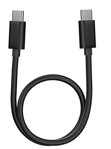 Image of USB C to USB C 65W Short Powerbank Fast Charging Cable Compatible for iPhone 15 15Pro 15Pro Max 15Plus Samsung Galaxy S23,S22,Flip,Fold,A34,A54,Oneplus,Google Pixel,Nothing Phone (0.3M, Black)