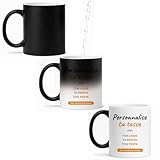 LASERO' Mug Magique Personnalisé Photo ou Texte 330 ml | Tasse Personnalisable Change Couleur avec Boisson Chaude | Cadeau Personnalisé Original
